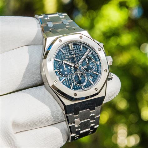 audemars piguet royal oak chrono blue|audemars piguet selfwinding chronograph price.